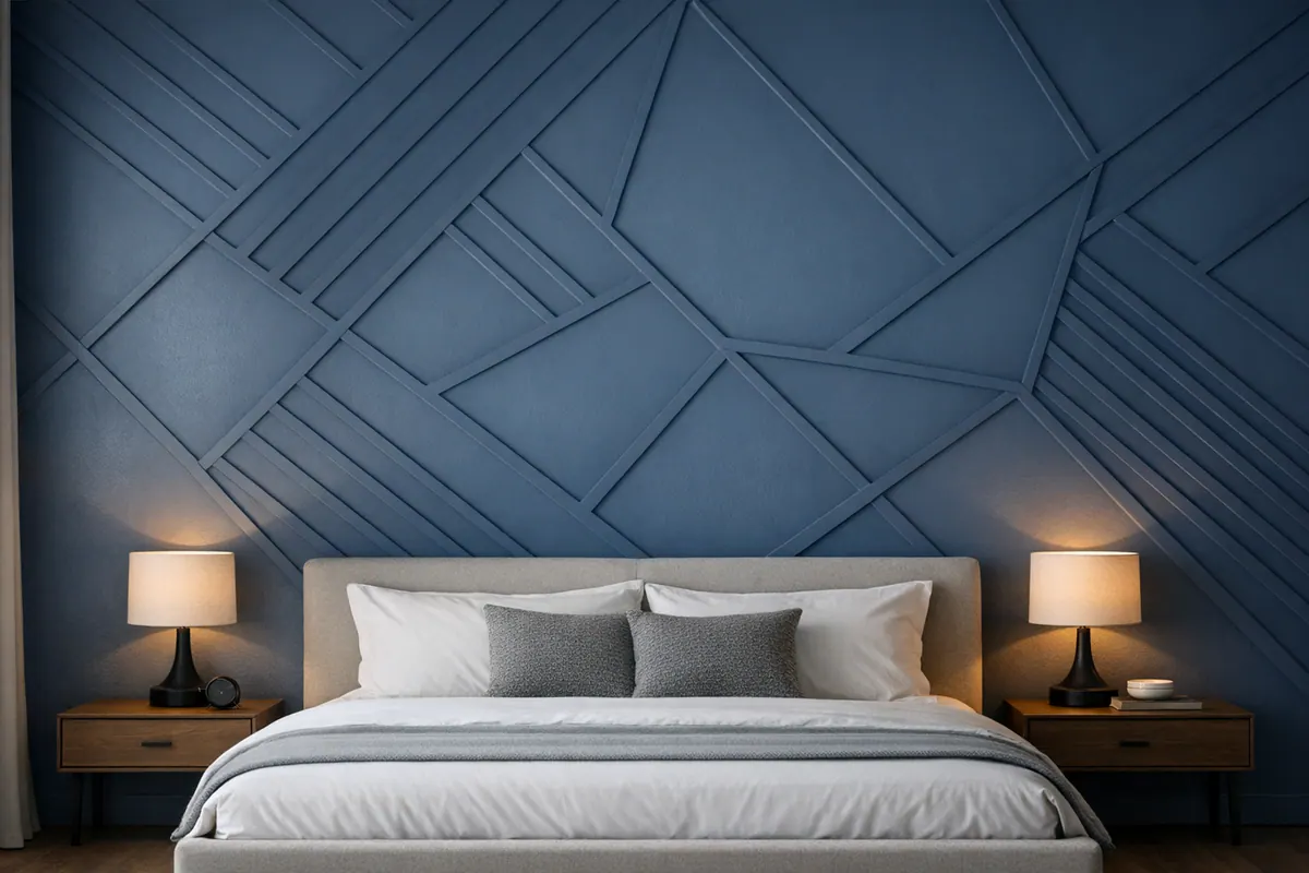 Geometric Trim Accent Wall