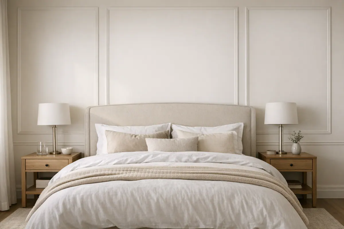 Simple Picture Frame Moulding Headboard Wall