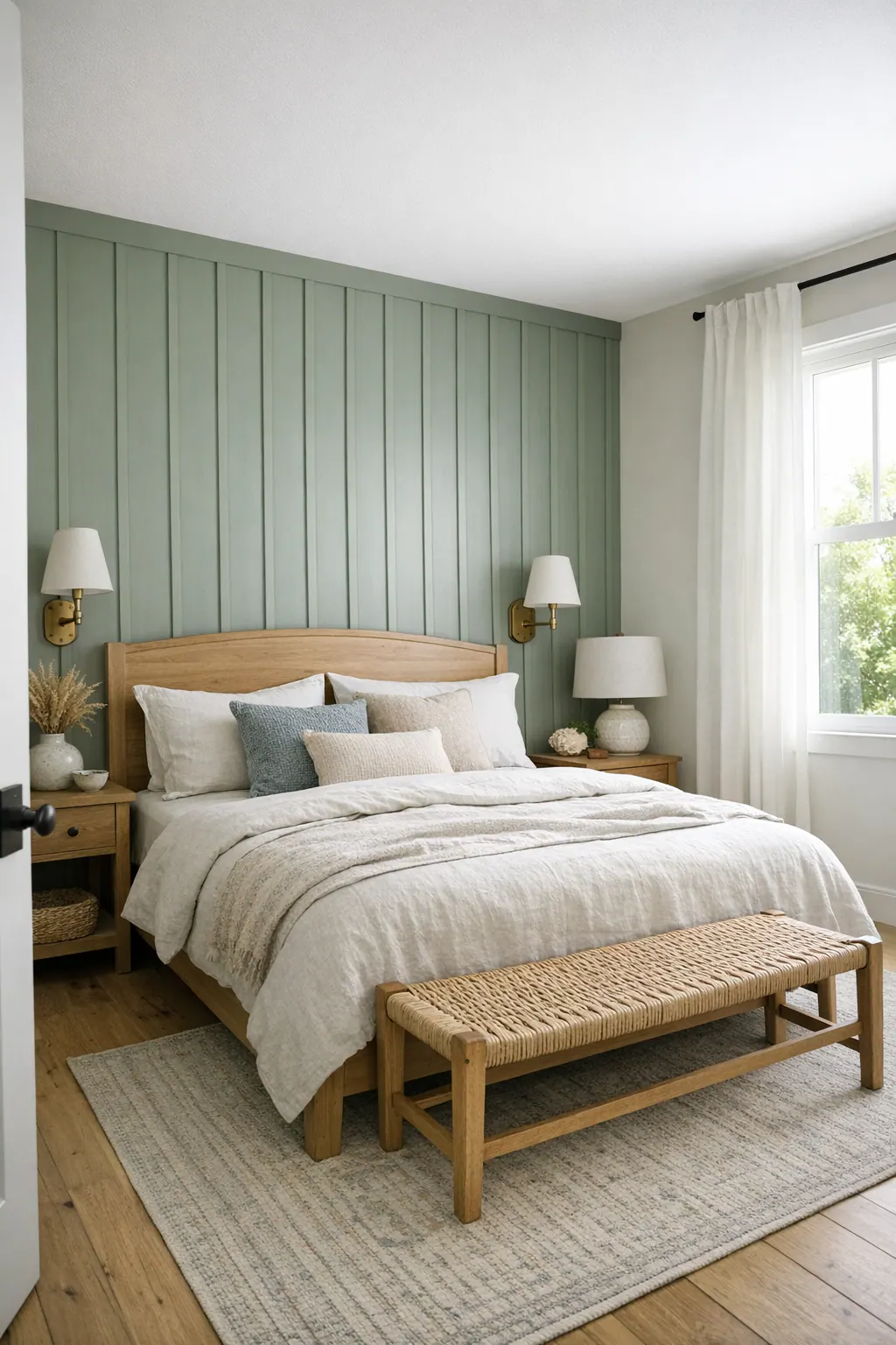 Board and Batten Relaxed Bedroom Accent