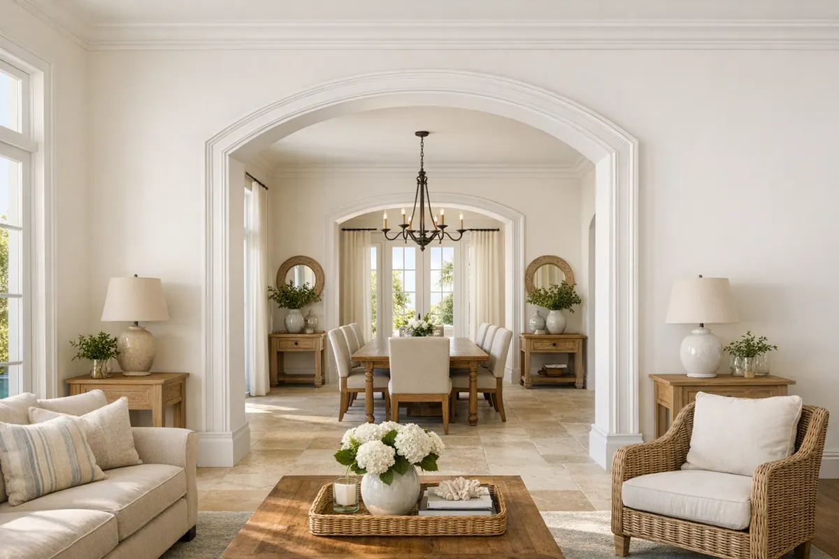 Arched Opening Trim Ideas for Mediterranean, Coastal, and Transitional Homes