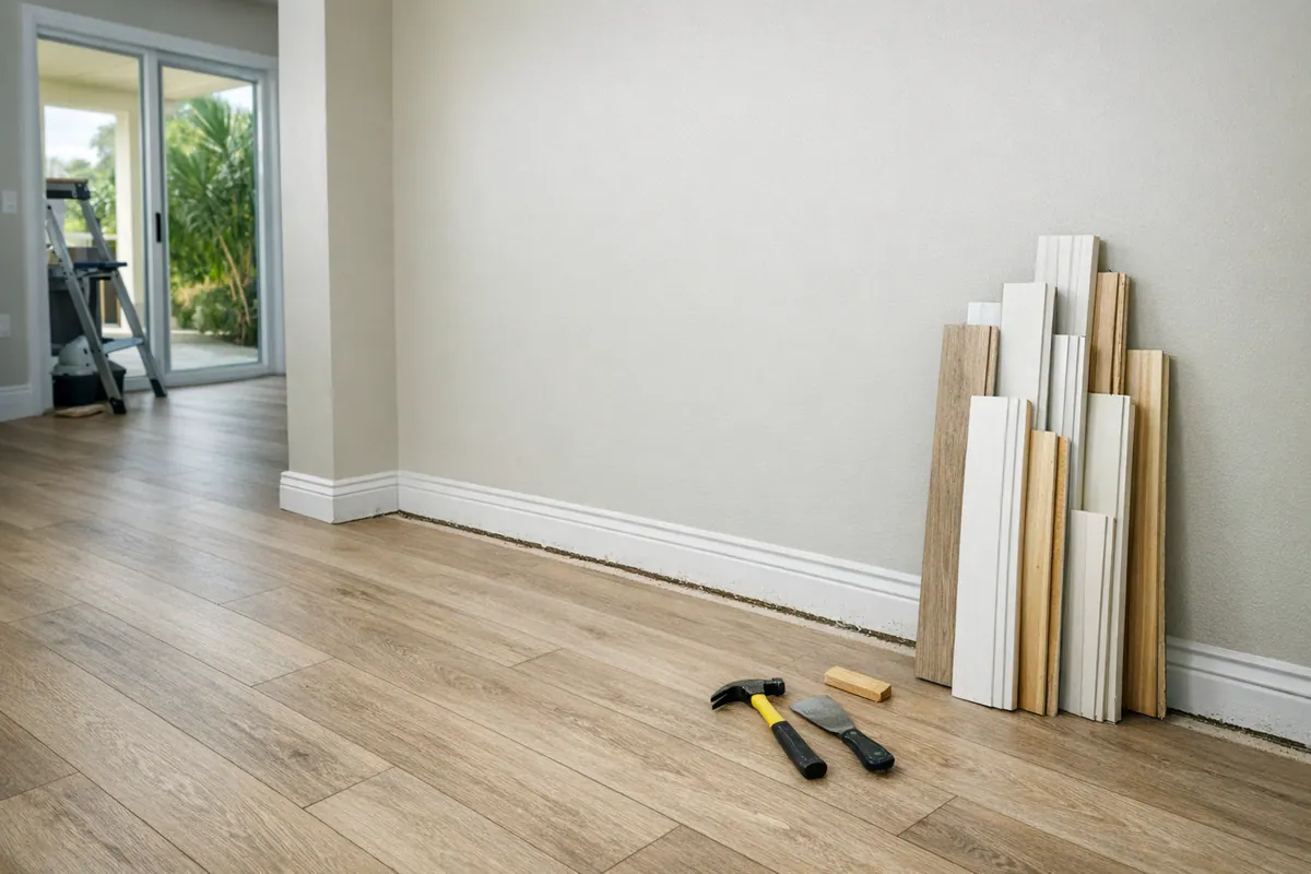 Supporting 5 Baseboard Replacement After Floo