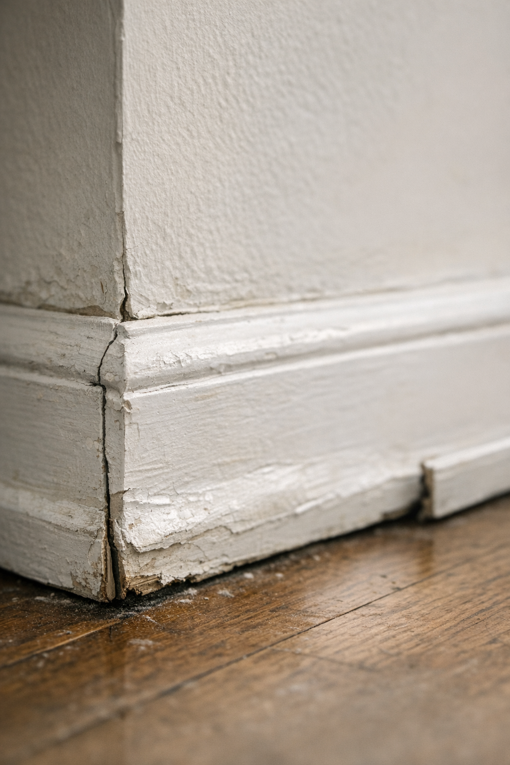 Supporting 2 Damaged Baseboards Needing Repla