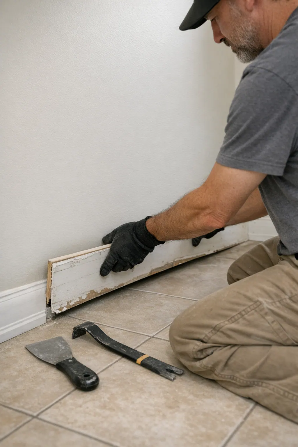 Supporting 2 Removing Old Damaged Trim