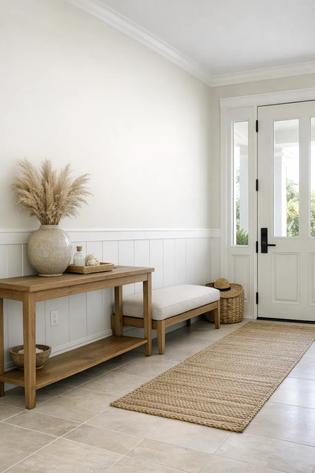 Half-Wall Entryway Treatment