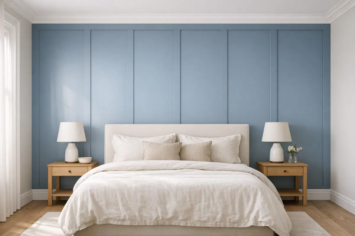 Bedroom Accent Wall With Deliberate Spacing