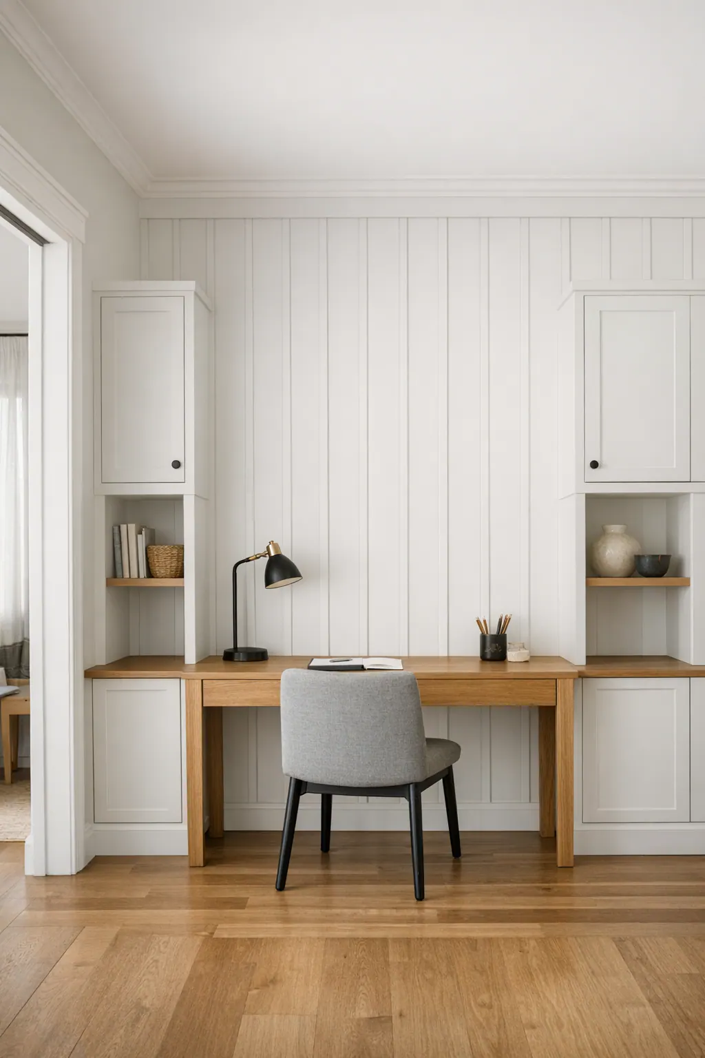 Centered Layout at a Home Office Desk