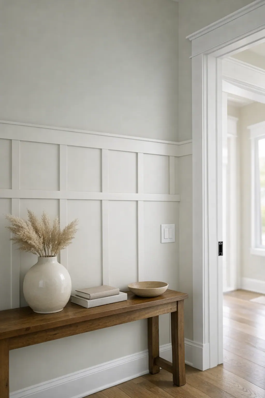 Entry Wall Planned Around Door and Switches