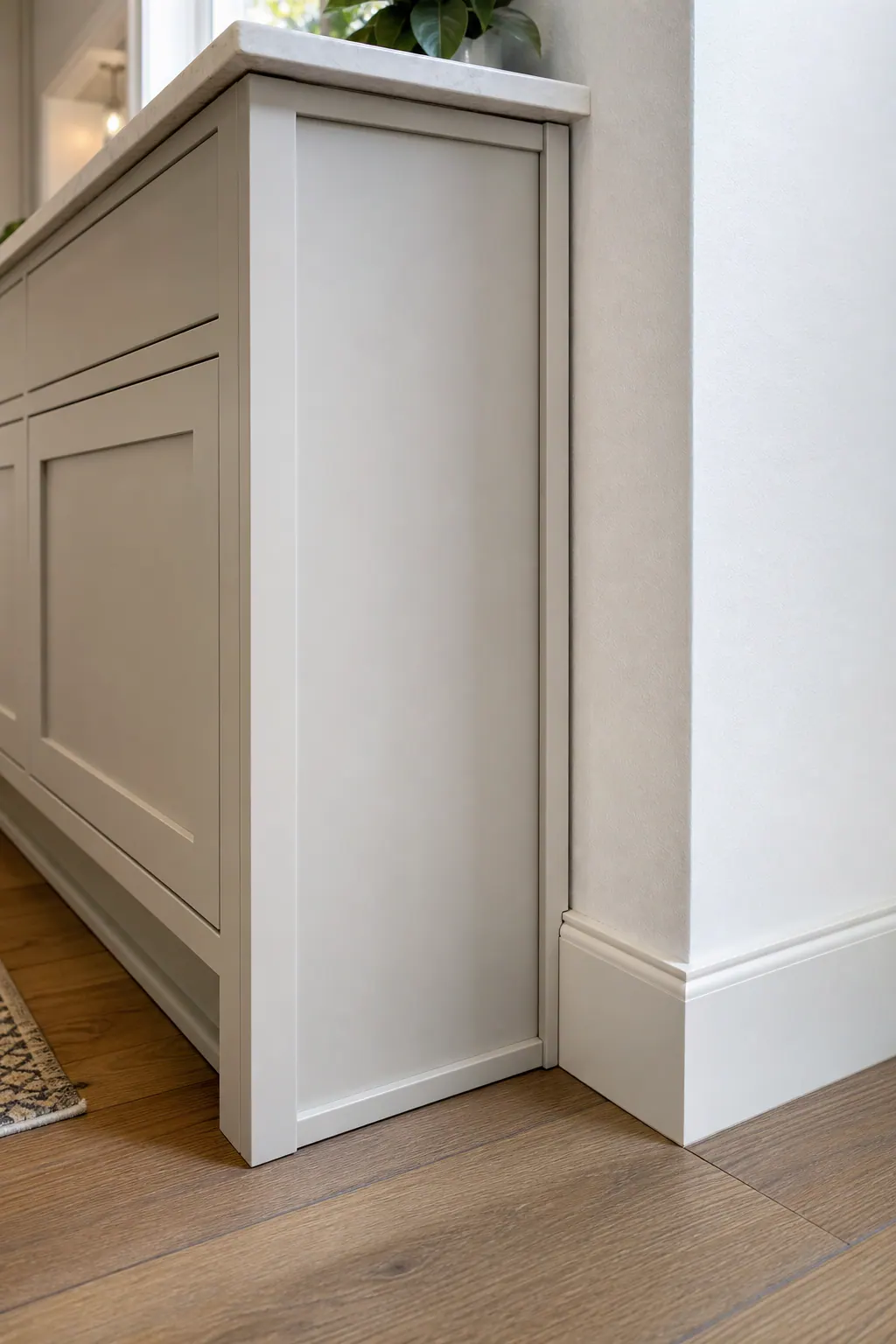 Cabinet Side Panel and Floor Fit