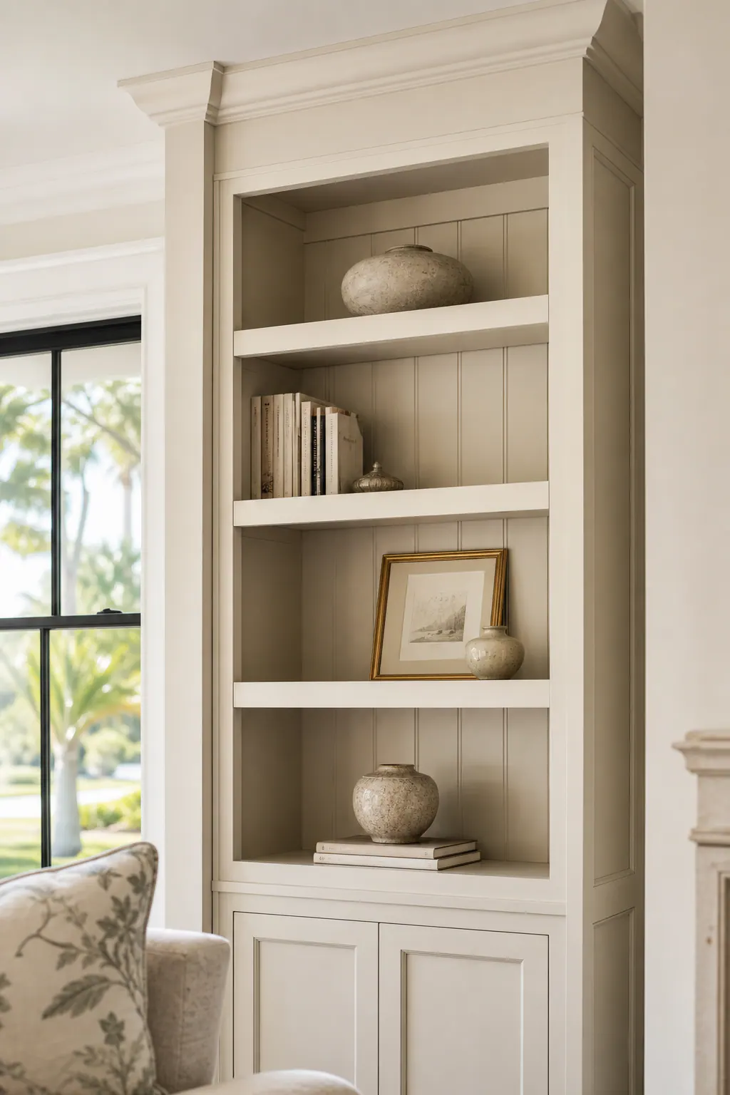Custom Built-In Shelf Details