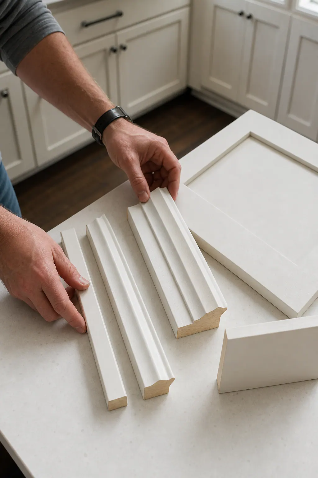 Trim Profile Selection at Existing Cabinetry