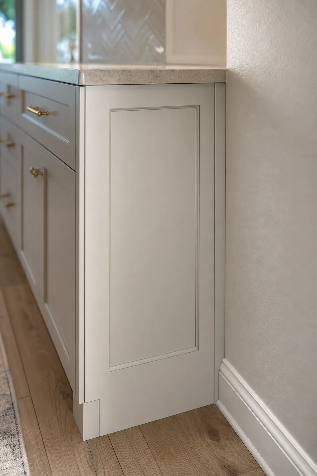 Cabinet Gap and Exposed Edge Closure Detail