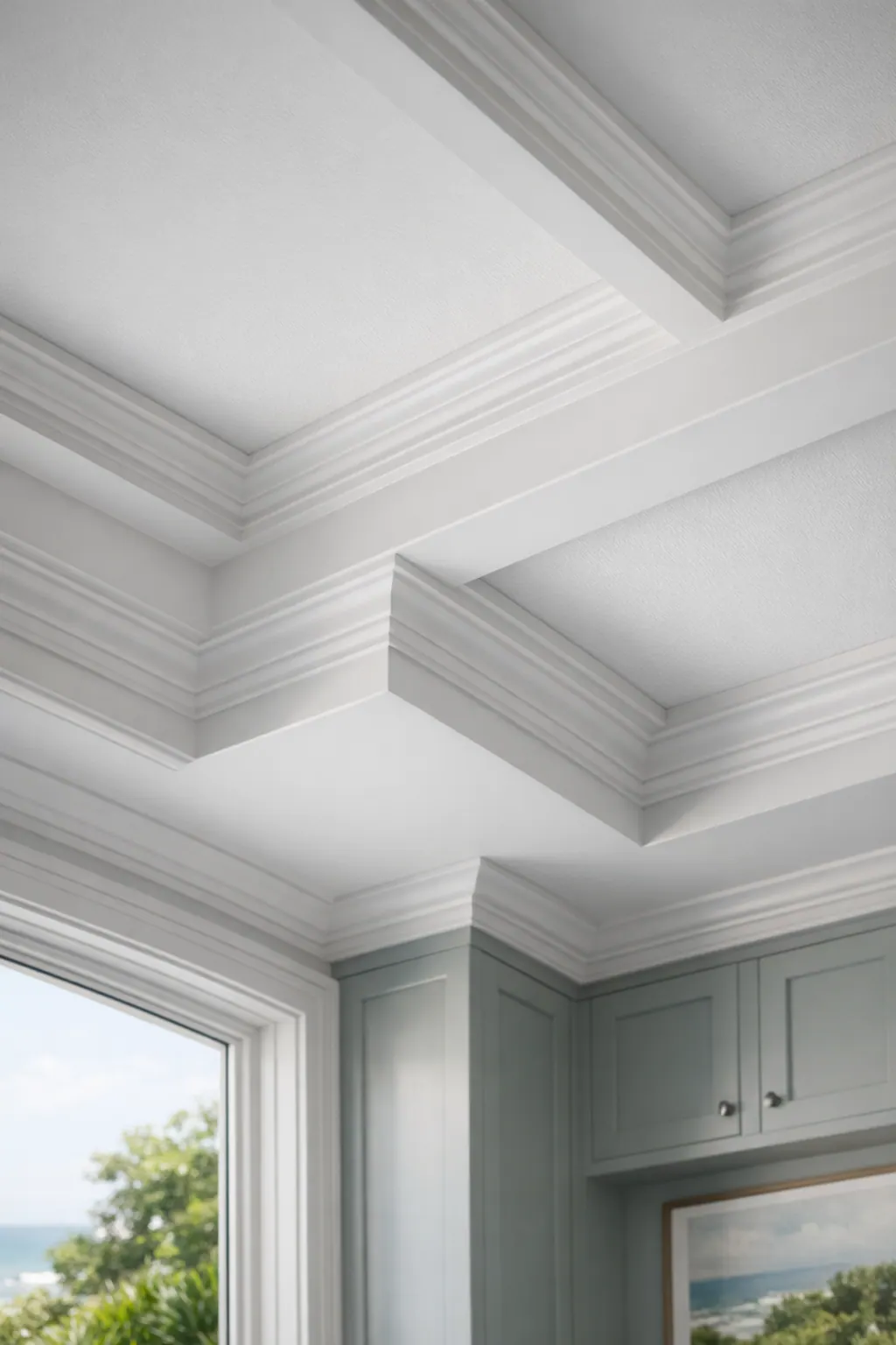 Painted Coastal Ceiling Finish