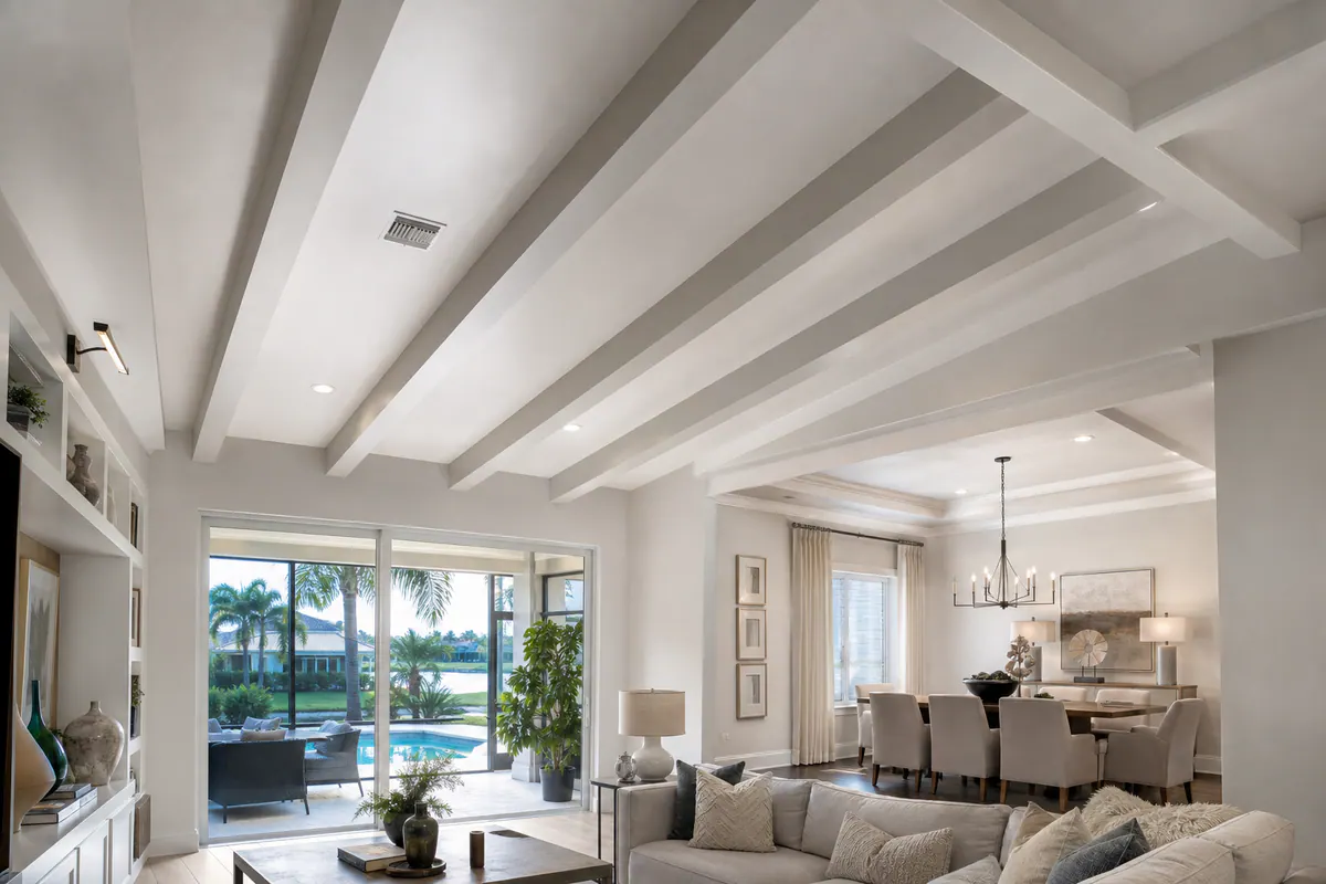 Ceiling Detail Comparison in Finished Home