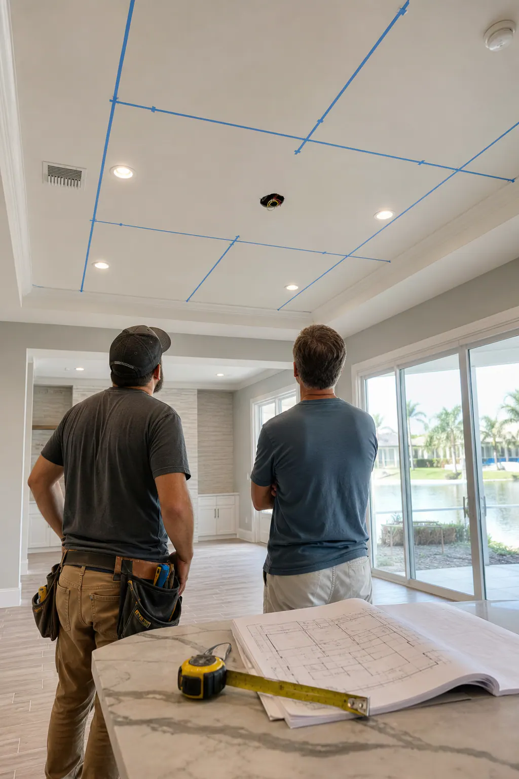 Lighting Layout Before Ceiling Trim