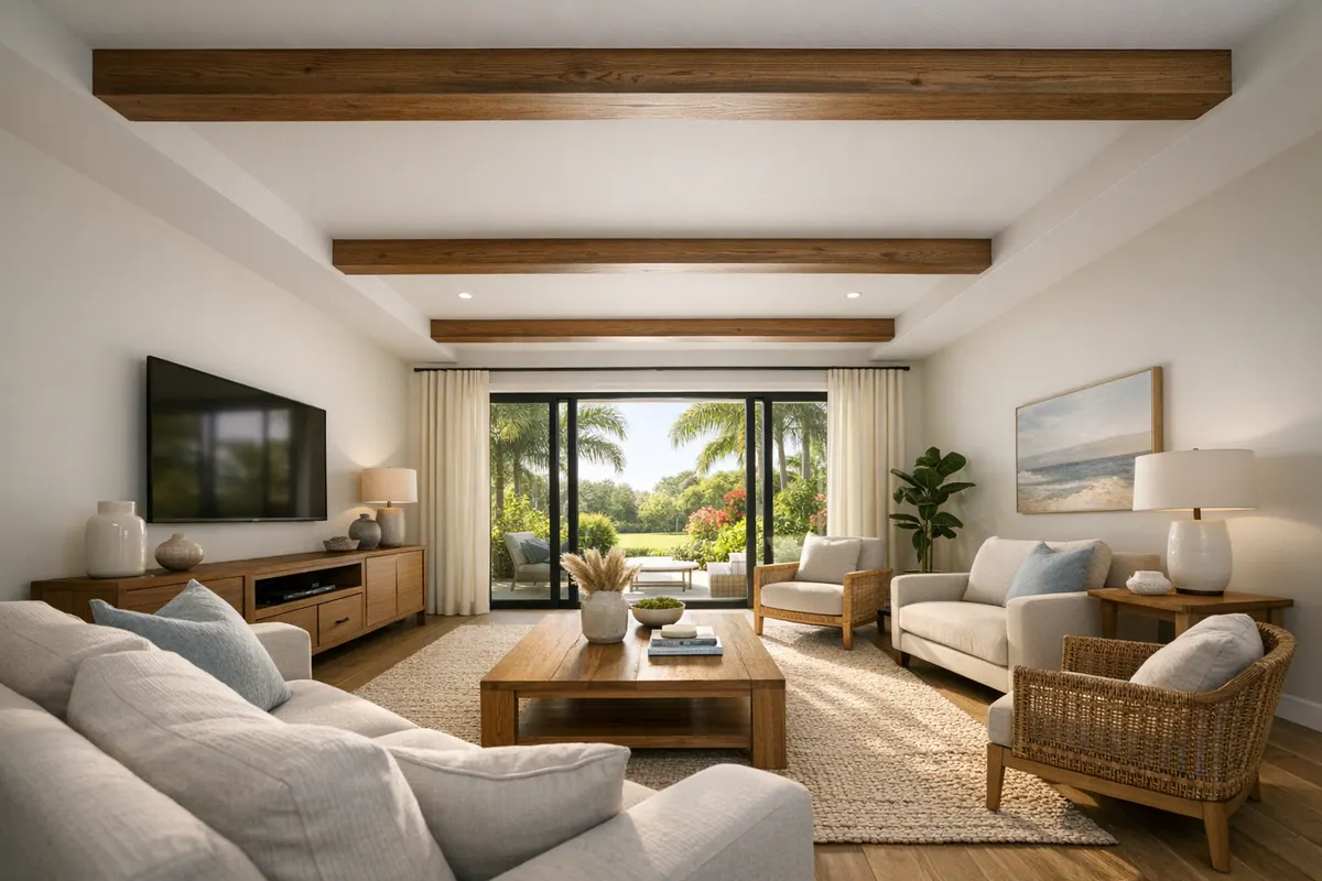 Faux Beams Directing the View