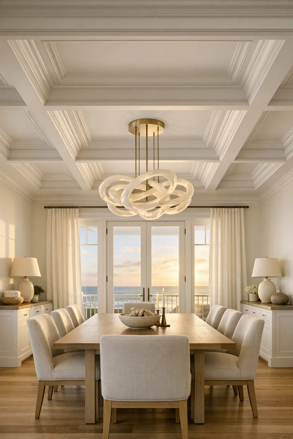 Formal Dining Room Box-Beam Grid