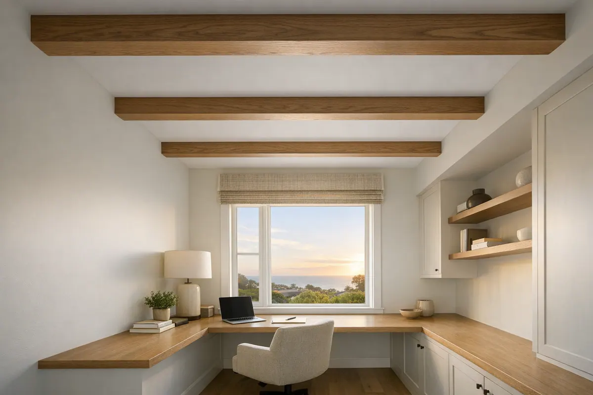 Warm Parallel Faux Beams
