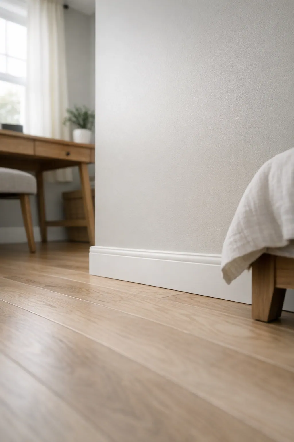 Restrained Craftsman Baseboard in Lower Room