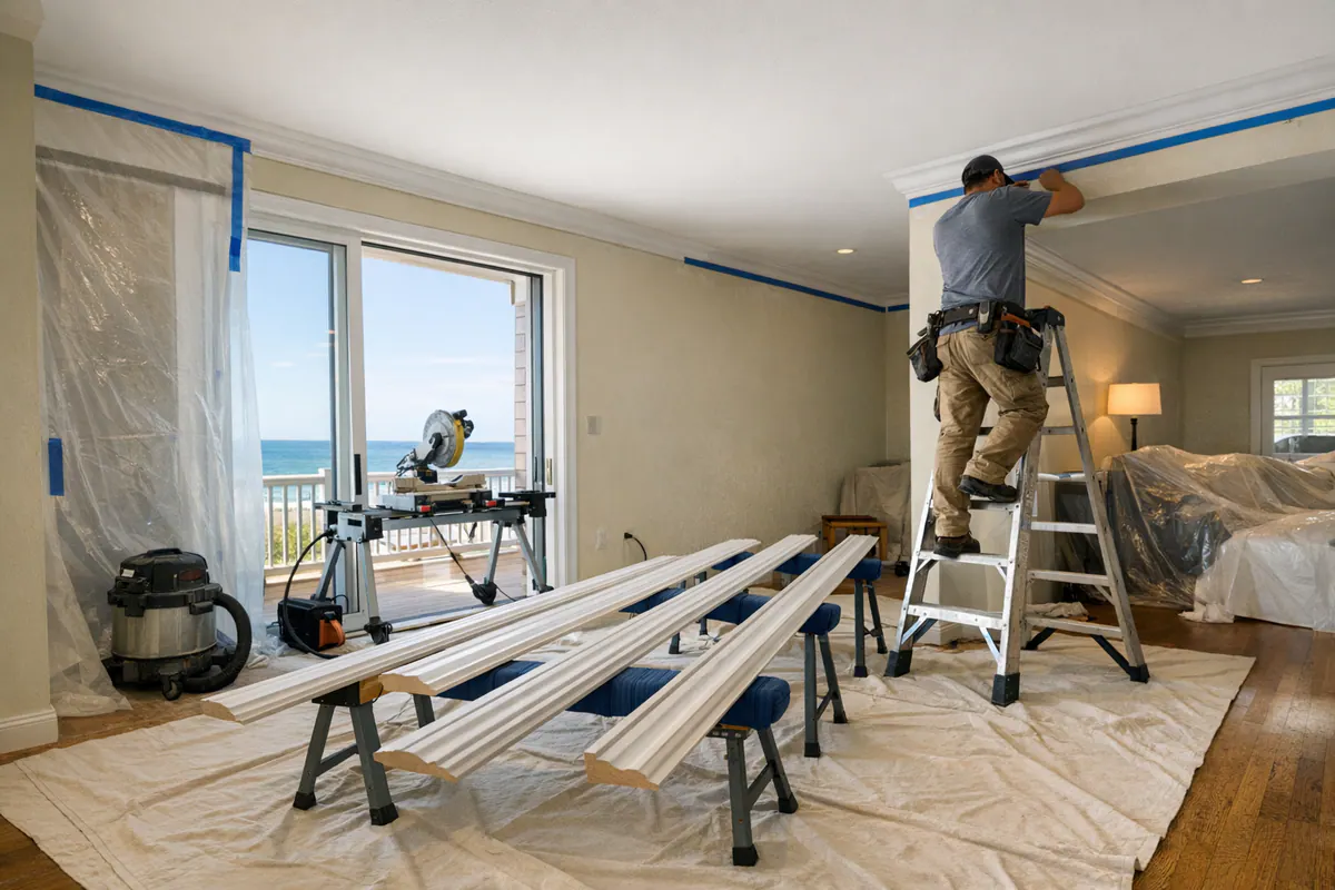 Supporting 6 Organized Crown Molding Installa
