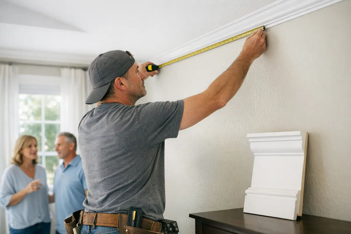 Supporting 2 Measuring Ceiling Line Before Cu