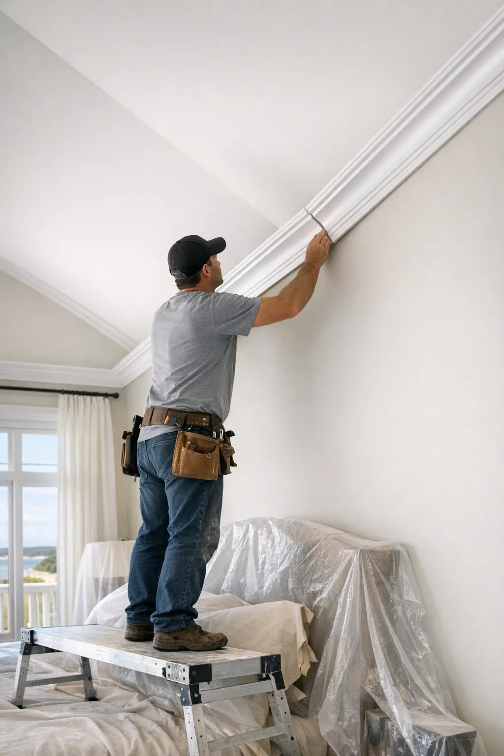 Supporting 5 Vaulted Ceiling Crown Installati