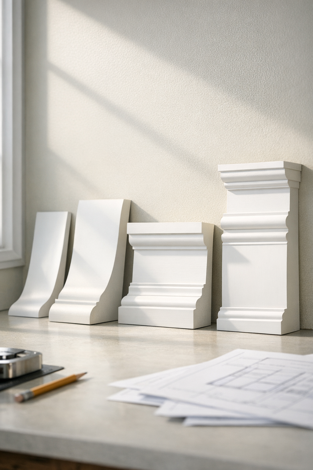 Crown moulding profile selection in daylight