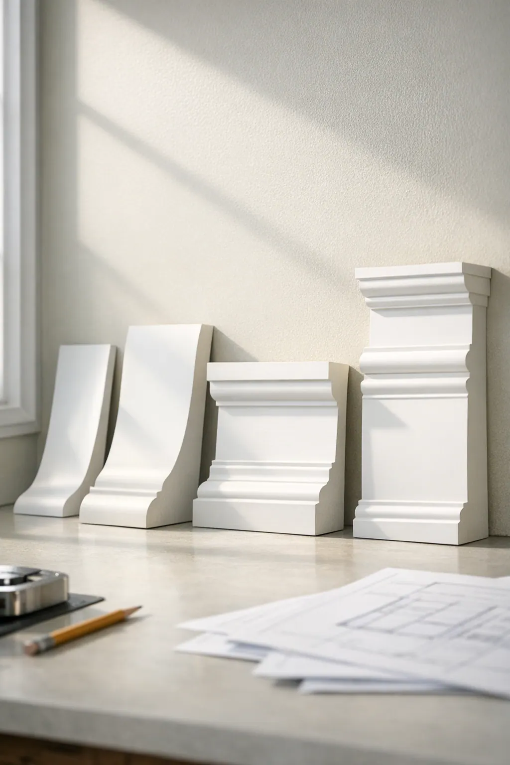 Crown moulding profile selection in daylight