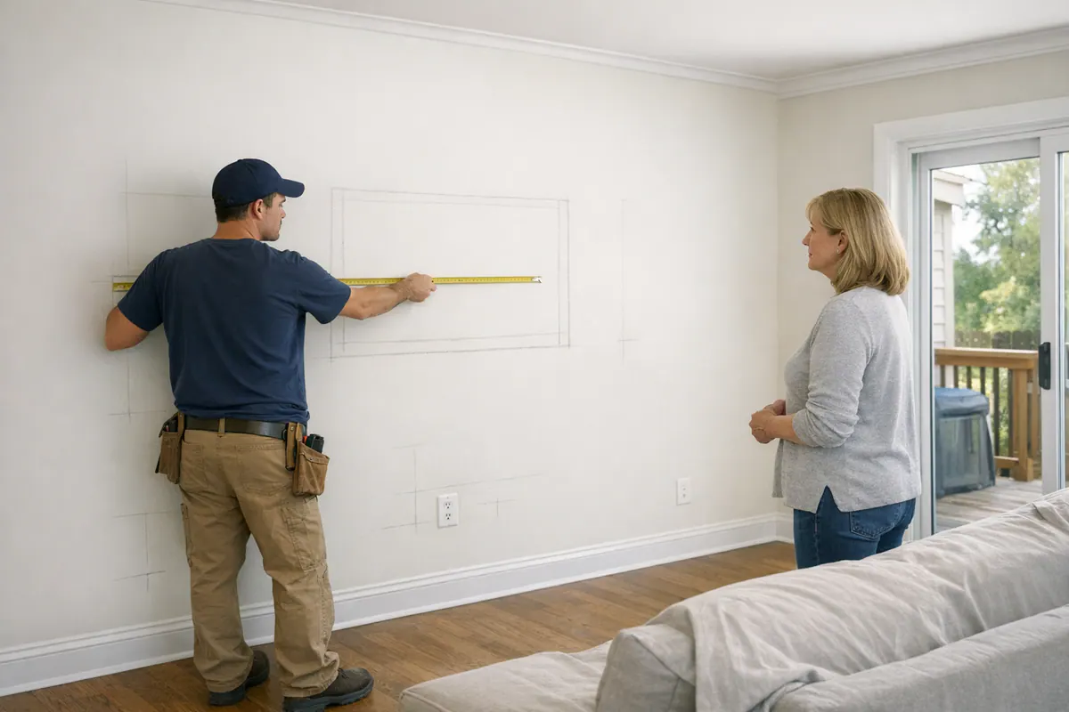 Measuring a TV Feature Wall