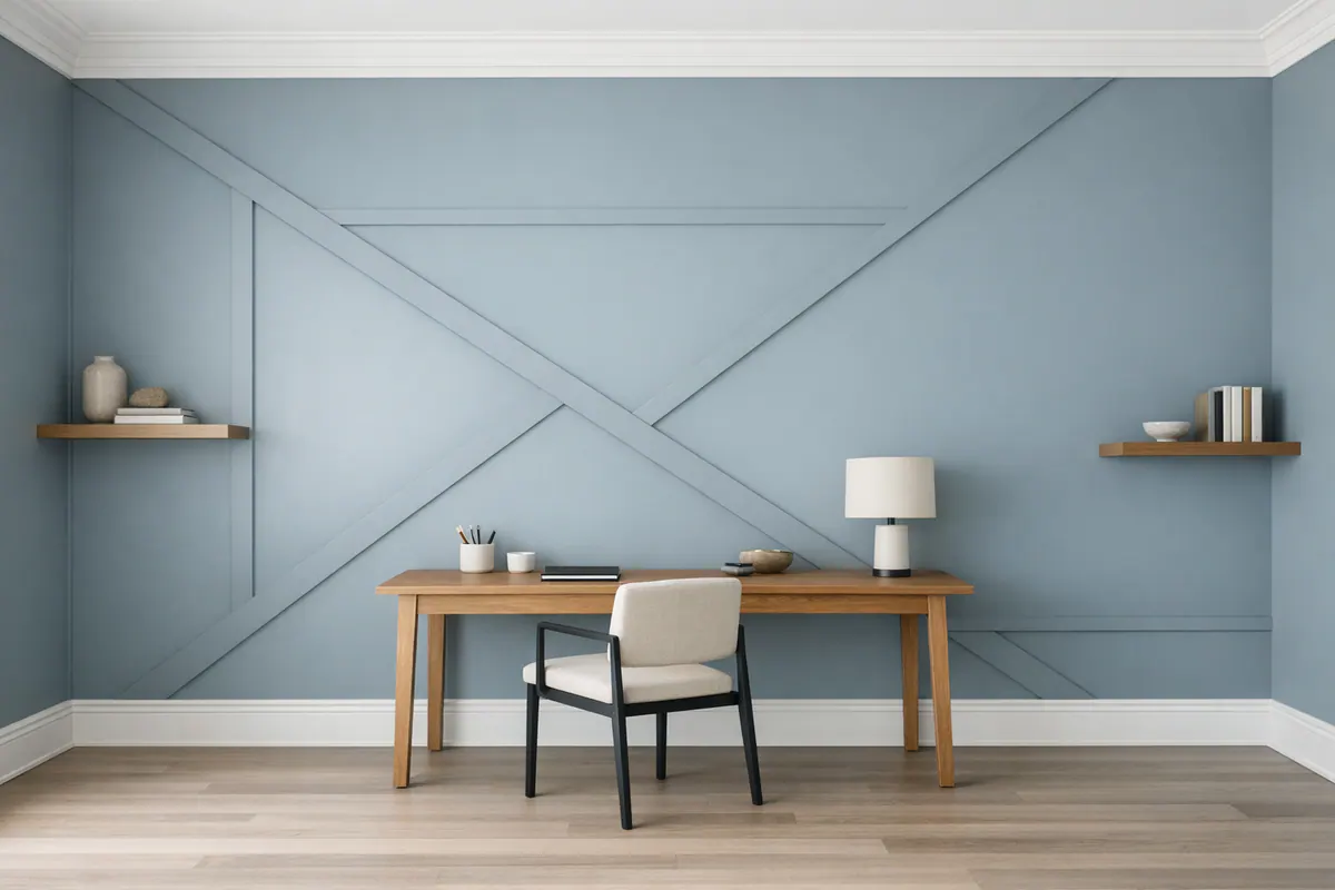Contemporary Geometric Trim Office