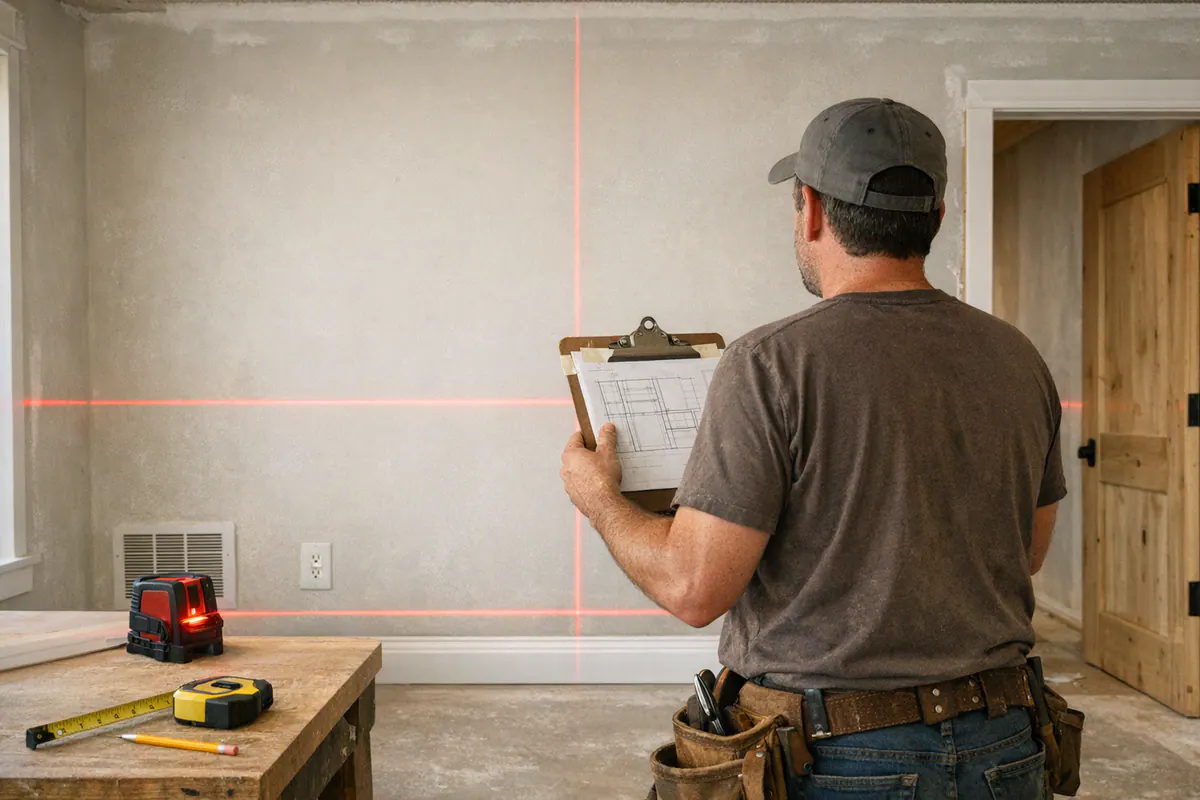Measured Feature Wall Layout