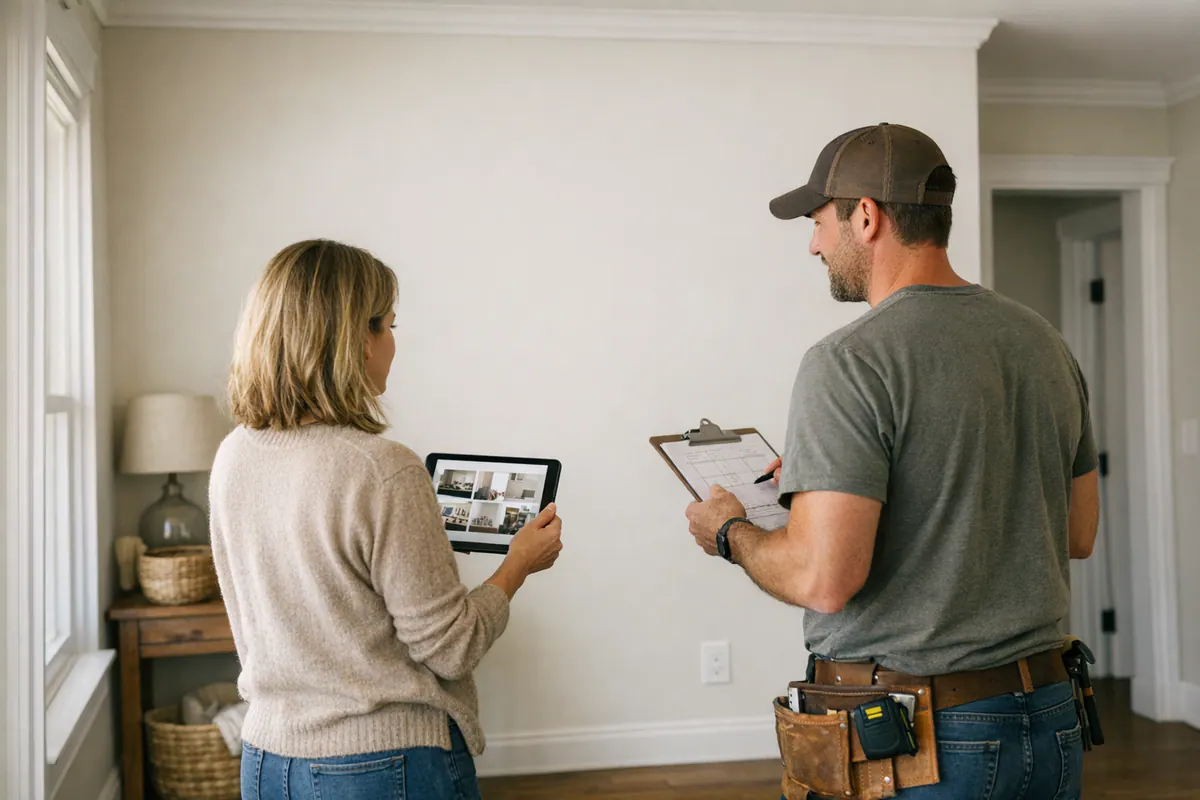 Feature Wall Consultation at Home