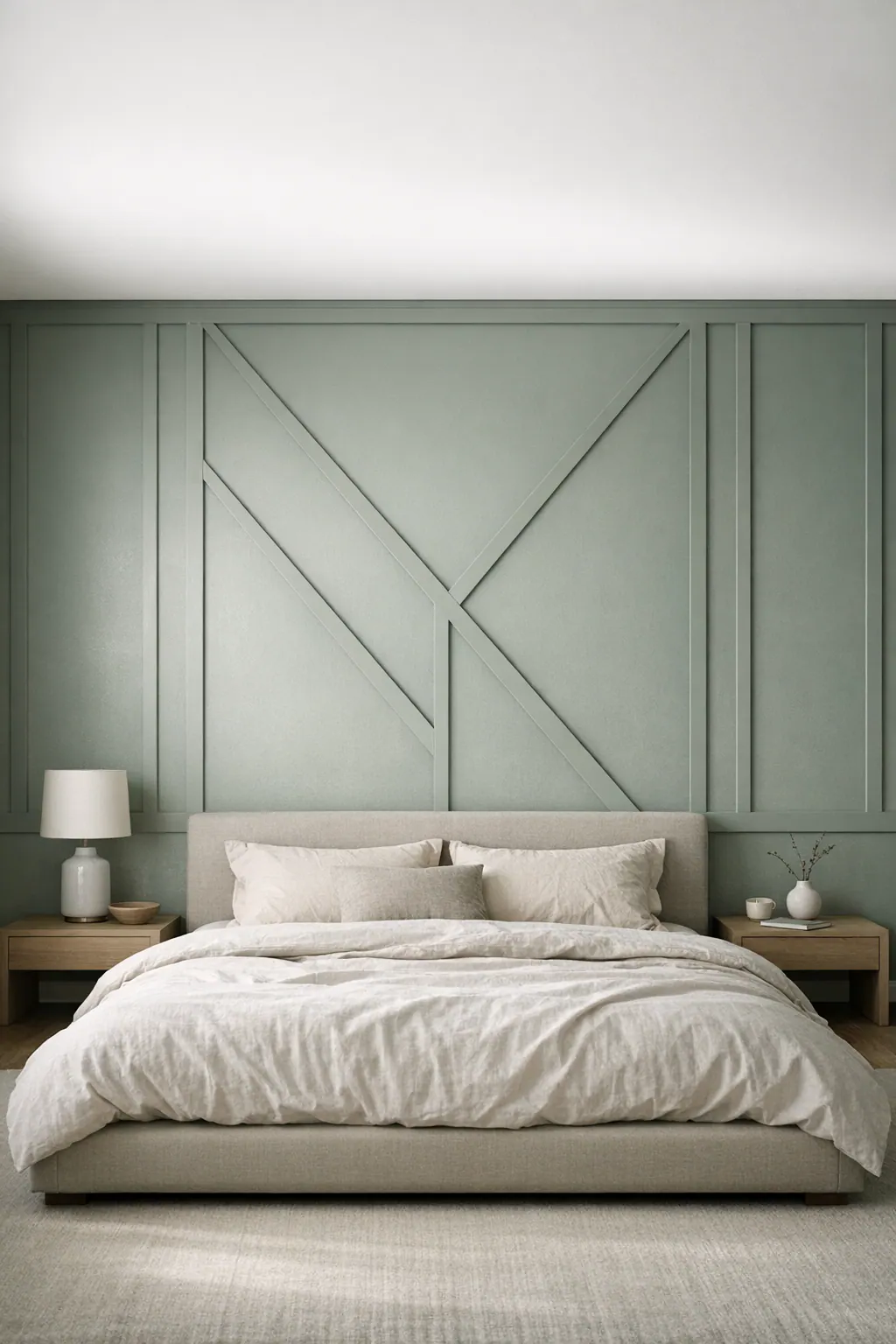Modern Geometric Bedroom Wall