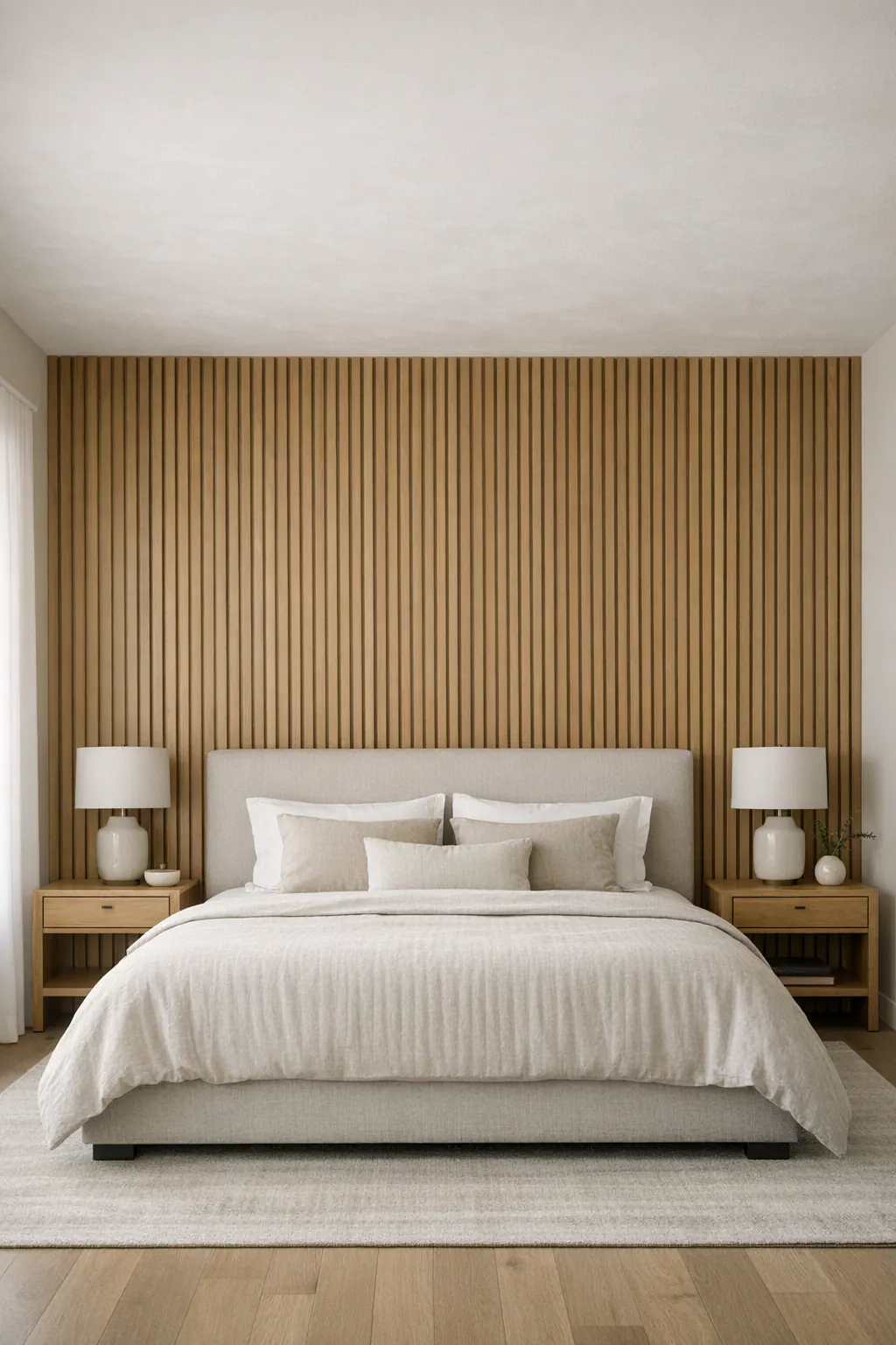 Slat Wall Bedroom Backdrop