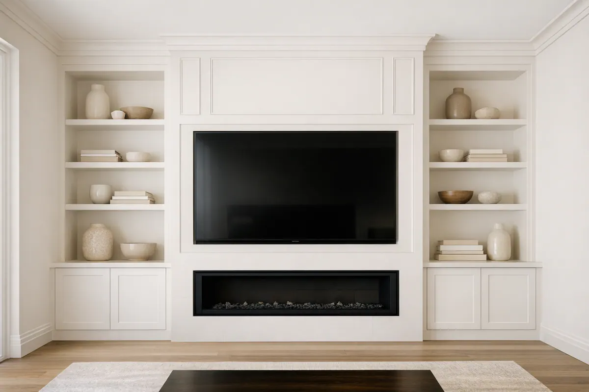 Balanced TV and Built-In Wall