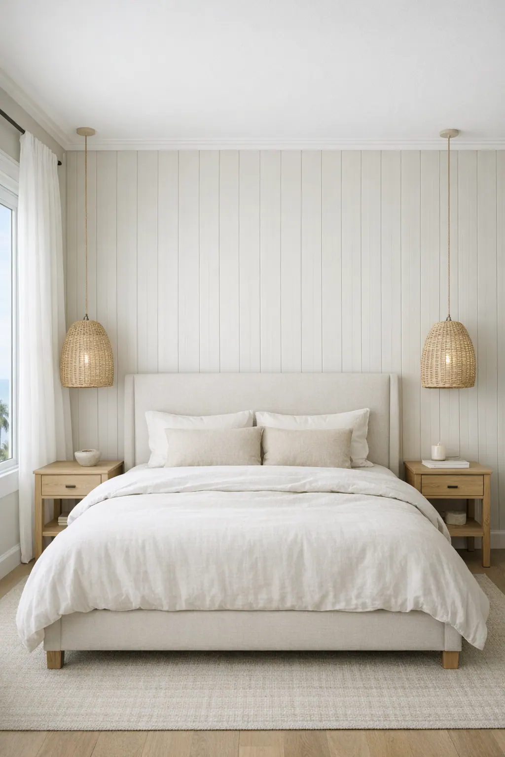 Bed Wall With Vertical Shiplap