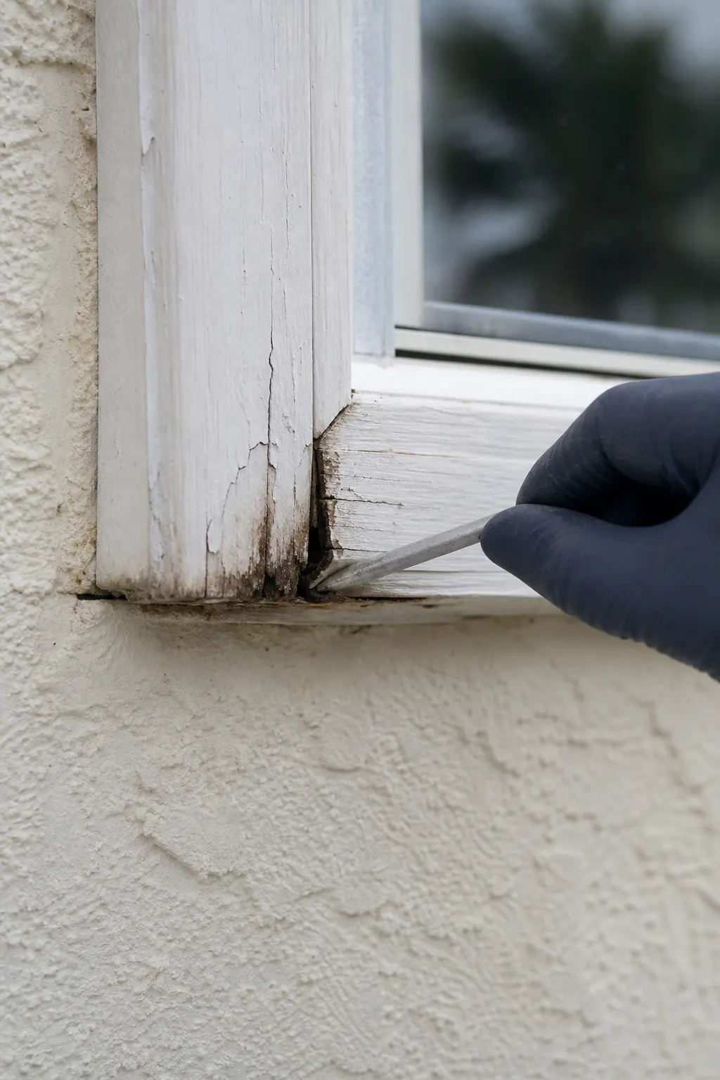 Firm Wood Versus Water-Damaged Window Trim