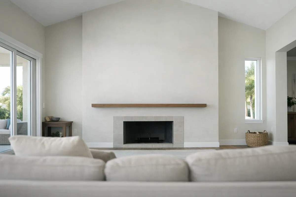Plain Fireplace Wall Needing Proportion