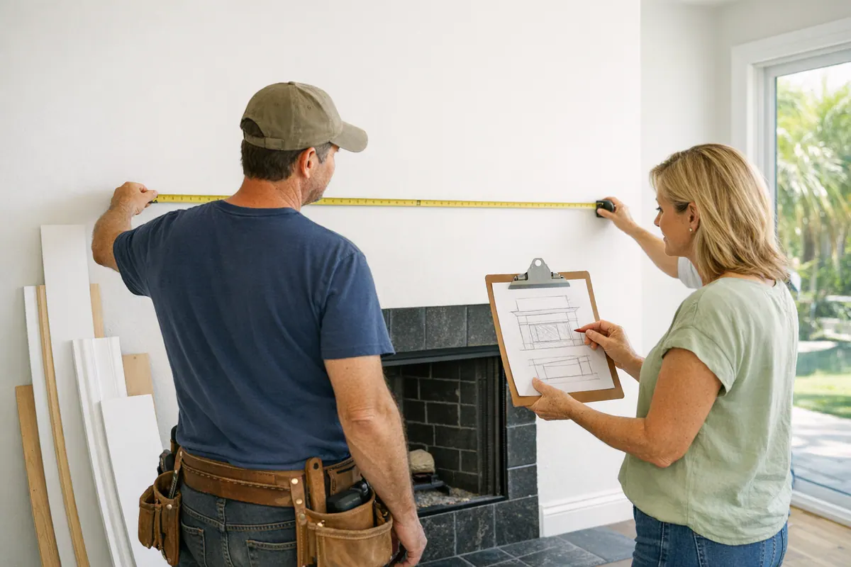 Planning Custom Mantel Trim Layout