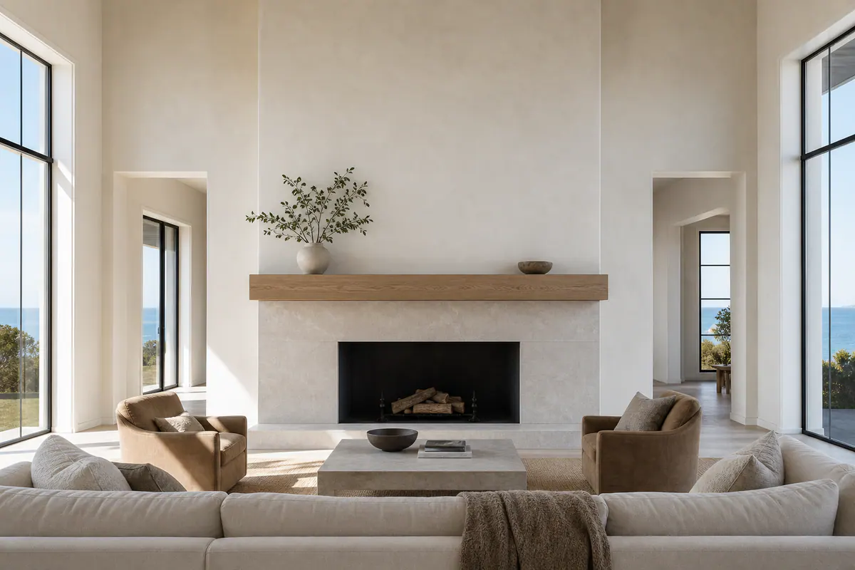 Scaled Floating Mantel