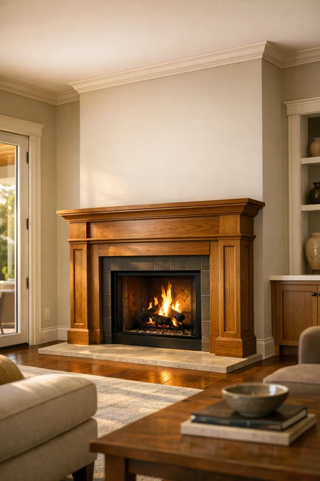 Stain-Grade Mantel Focal Point