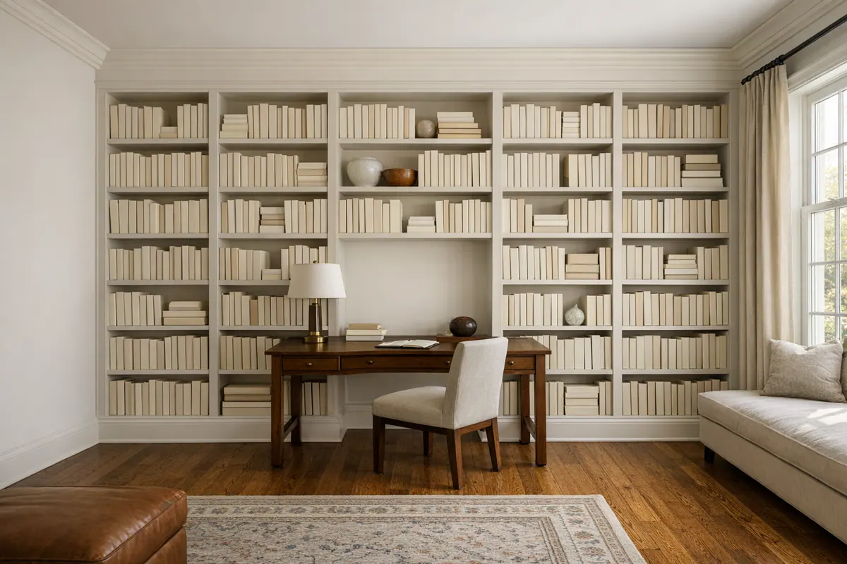 Office Bookcase Trim as Architecture