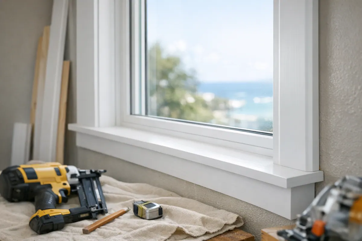 Interior window casing upgrade without window replacement