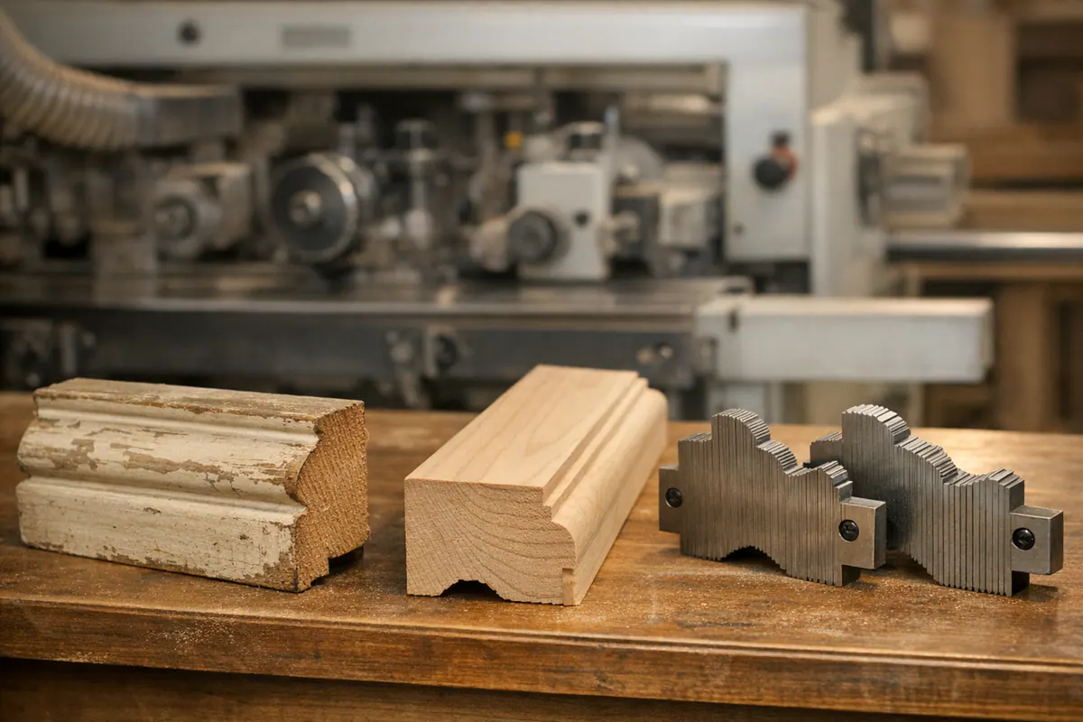 Custom profile matching at a millwork shop