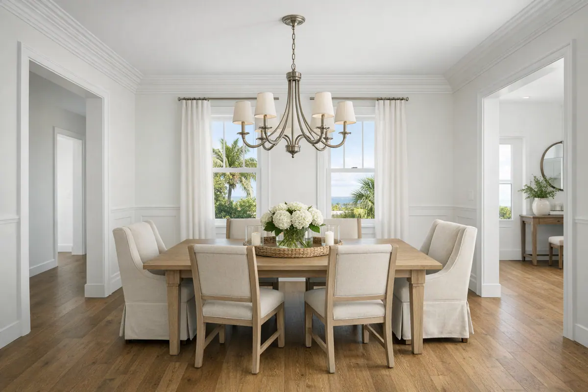 Dominant traditional room with modern support
