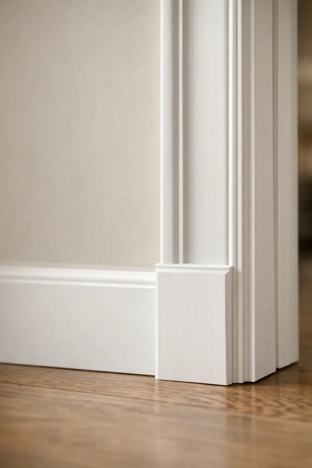 Coordinated baseboard and casing junction