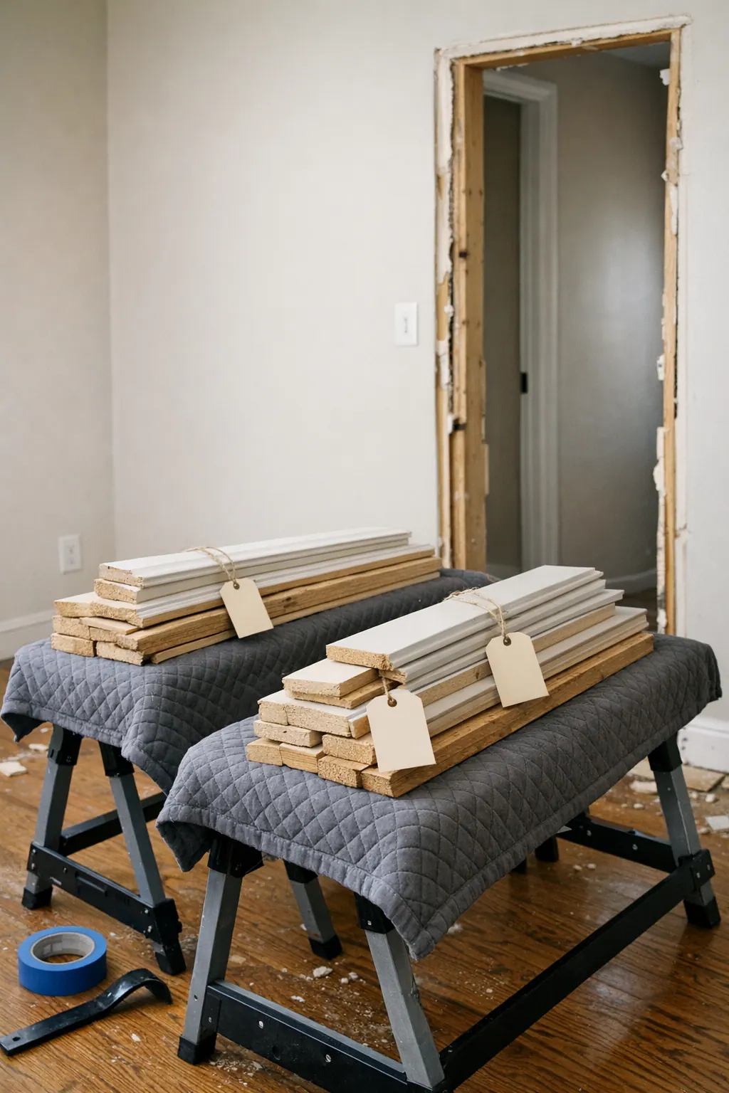 Supporting 3 Sorting Existing Trim For Reuse