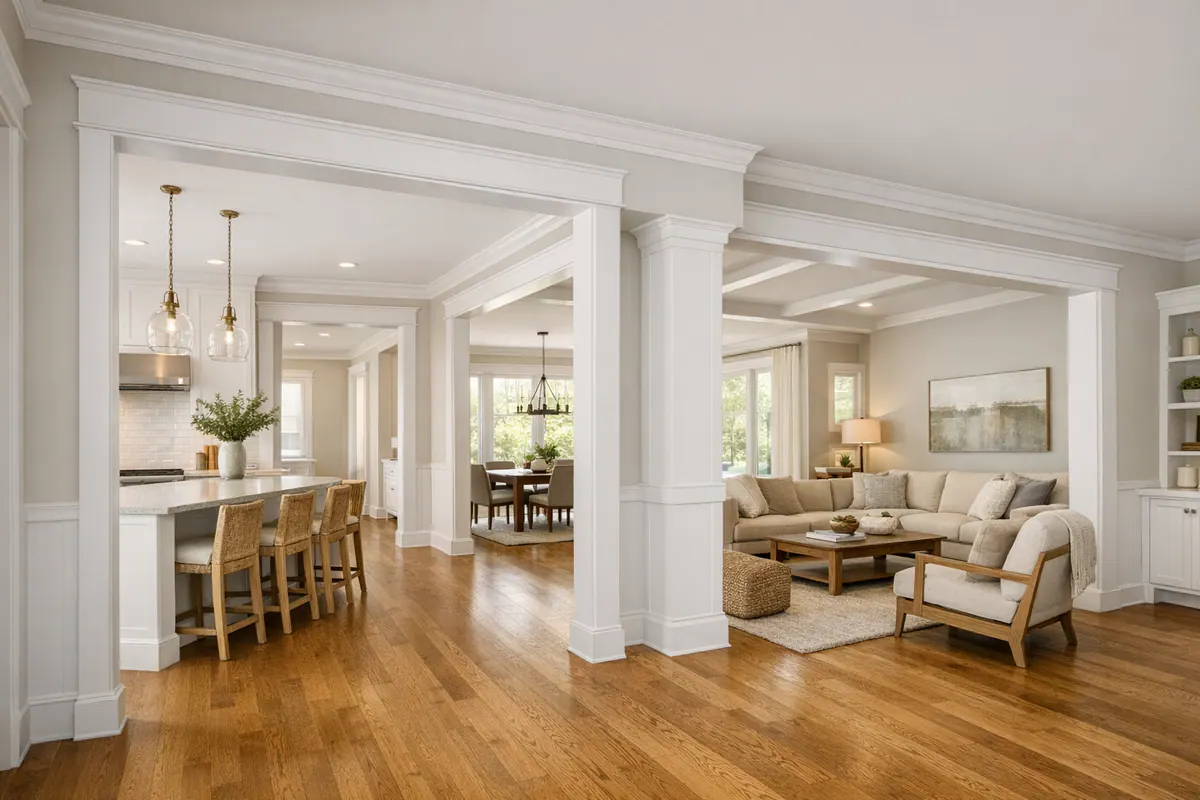 How Trim Can Help Define Open-Concept Living Spaces