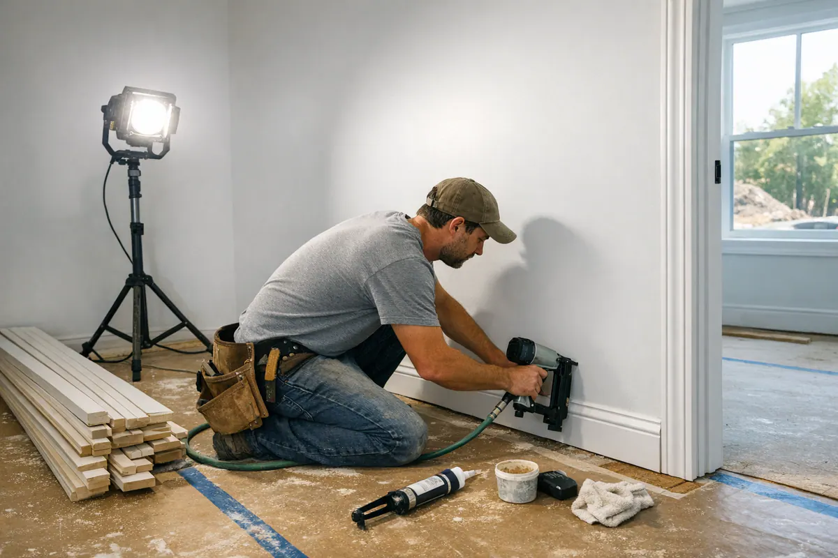 Supporting 6 Trim Installation After Drywall