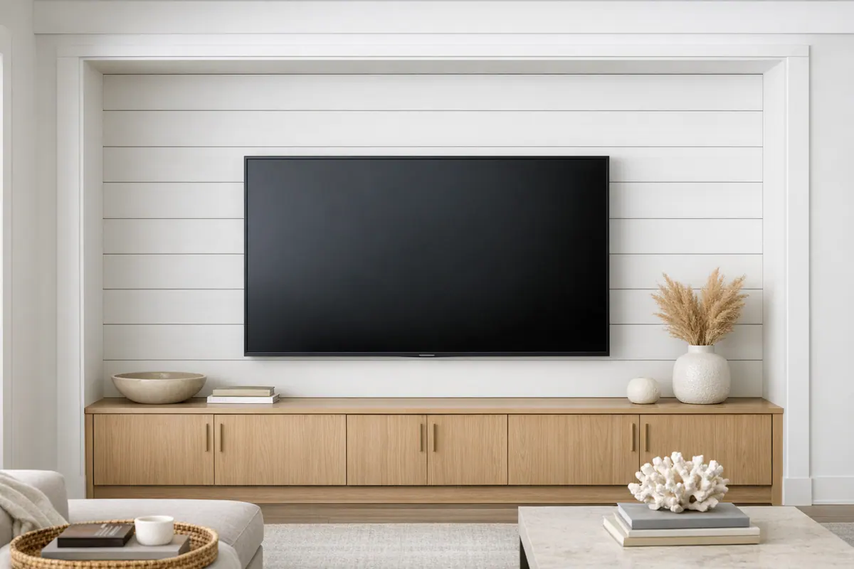 Custom Media Wall Detail