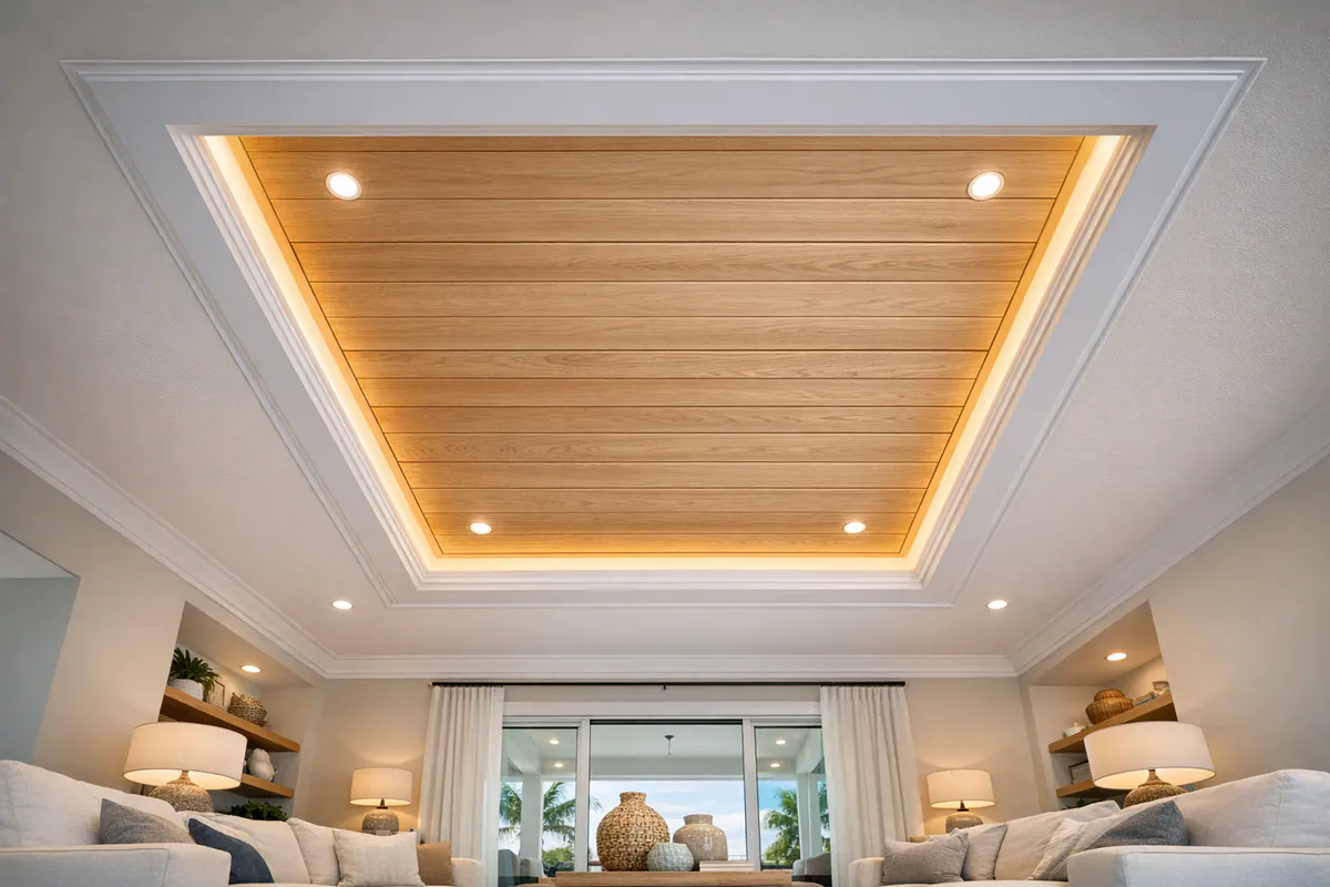Supporting 4 Shiplap Tray Ceiling Detail